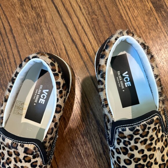 Golden Goose VCE Penstar in leopard-print pony skin with black leather heel tab - Picture 4 of 6